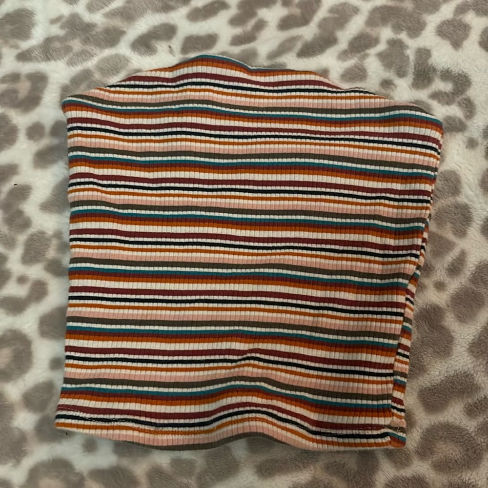 garage striped tube top